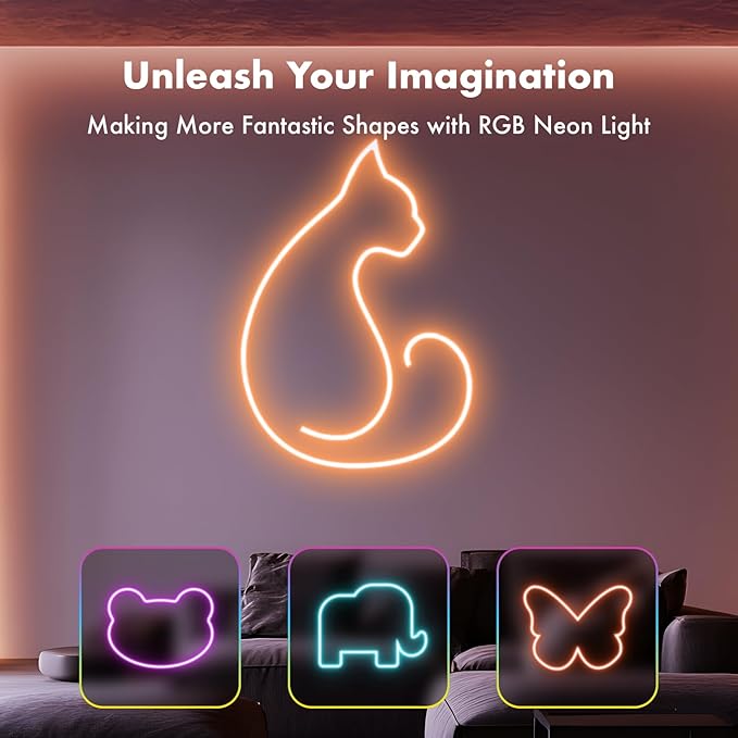 SILFU Neon Rope Lights, 65.6FT RGB LED Strip Lights | Waterproof IP67 LED Lights - Image 4