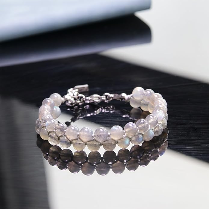 HASKARE Real Crystal Bracelet Women Valentine Day Gift for Her, Real Malachite Handmade Bracelets Gift for Mom from Daughter, Premium Gemstone Protection Gift for Women Healing Anxiety Relief
