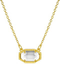 Birthstone Necklace for Women 14K Gold Plated Dainty Pendant Teen Trendy Stuff Jewelry Gift Chain 17+3 Inch