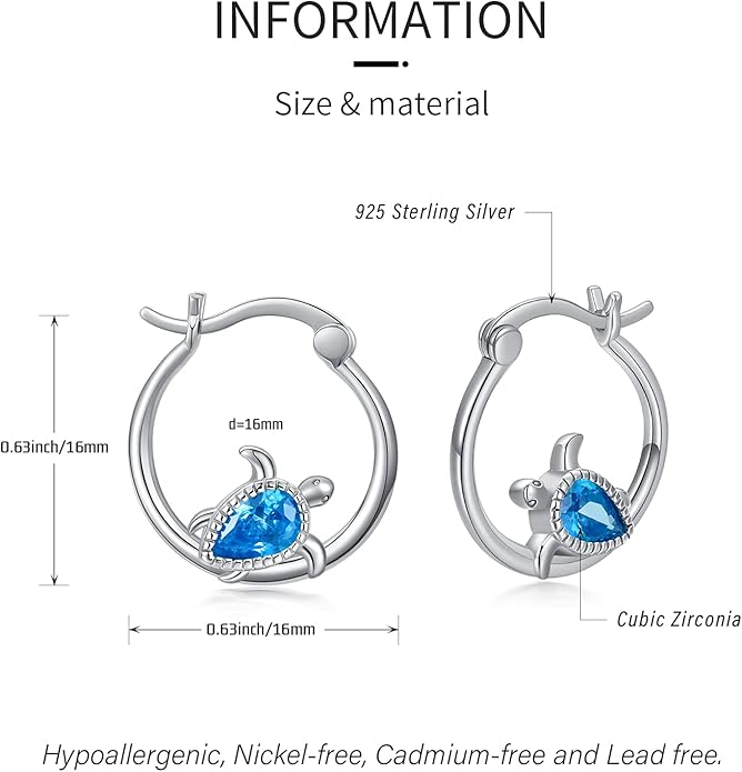 JUSTKIDSTOY Hypoallergenic Panda/Unicorn/Hummingbird/Dolphin Hoop Earrings for Women 925 Sterling Silver Animal Huggie Hoop Earrings Jewelry Gifts for Sensitive Ears