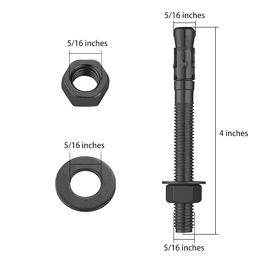 Wensilon 100Pcs 5/16x4 Inch Standard Fasteners - Image 2
