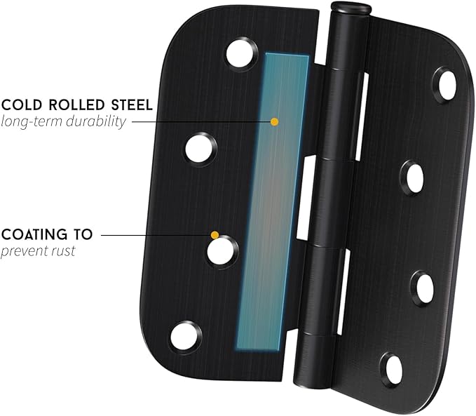 12 Pack goldenwarm 4 inch Oil Rubbed Bronze Door Hinges Exterior Door Hinges - Image 3