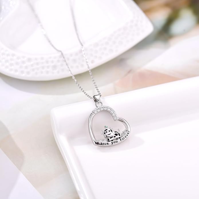 Animal Necklace Cat/Fox/Otter/Sloth/Cow/Highland Cow/Koala Necklace Cute Animal Jewelry Gifts for Women