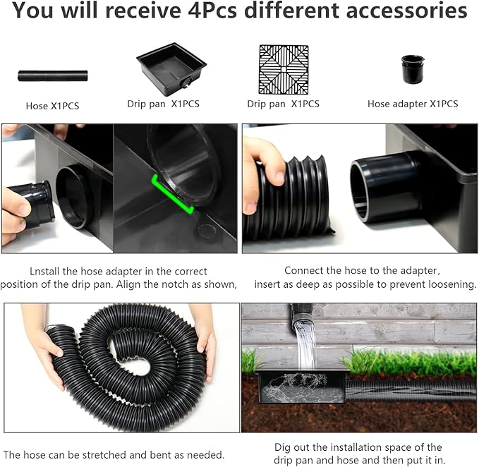 Rain Gutter Downspout Extensions Flexible, Catch Basin Downspout | Down Spout - Image 3