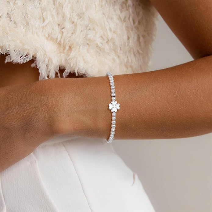 Gold Bracelets for Women 14K Gold Beaded Bracelets Stackable Bracelets for Women Gold Charm Bracelet Non Tarnish Gold Jewelry for Women Trendy