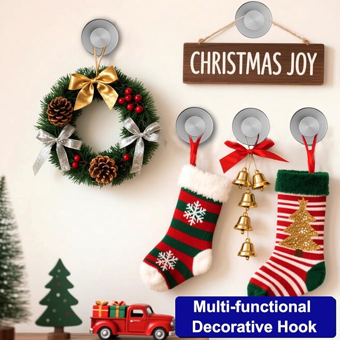 Bntuk Suction Cup Wreath Hanger, Wreath Hanger - Image 2