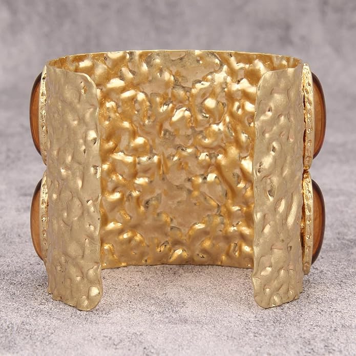 Gold Cuff Bracelet for Women Silver Beaded Bracelets Open Bangle Stackable Stretch Bead Bracelet Boho Jewelry Gifts for Wife Couple