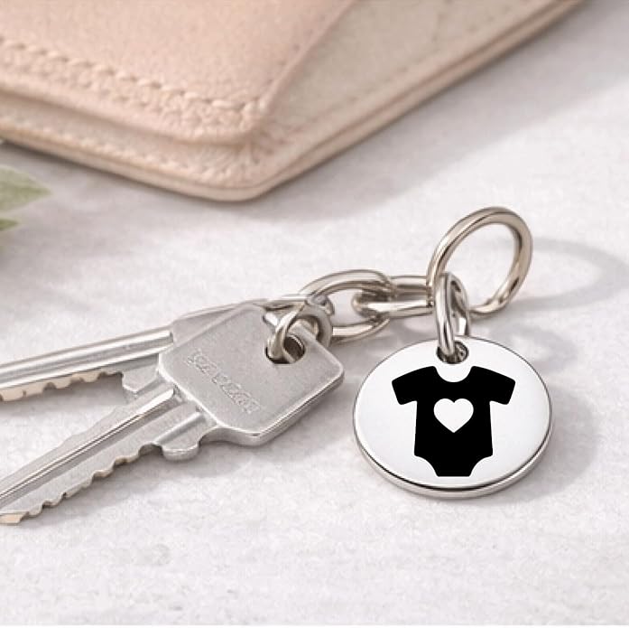 SM Design Pregnancy & New Baby Charm Set – Set of 4 Meaningful Stainless Steel Charms – Great for Crafting, Making Bracelets and Necklaces - Meaningful Keepsake Charms for Expecting & New Moms
