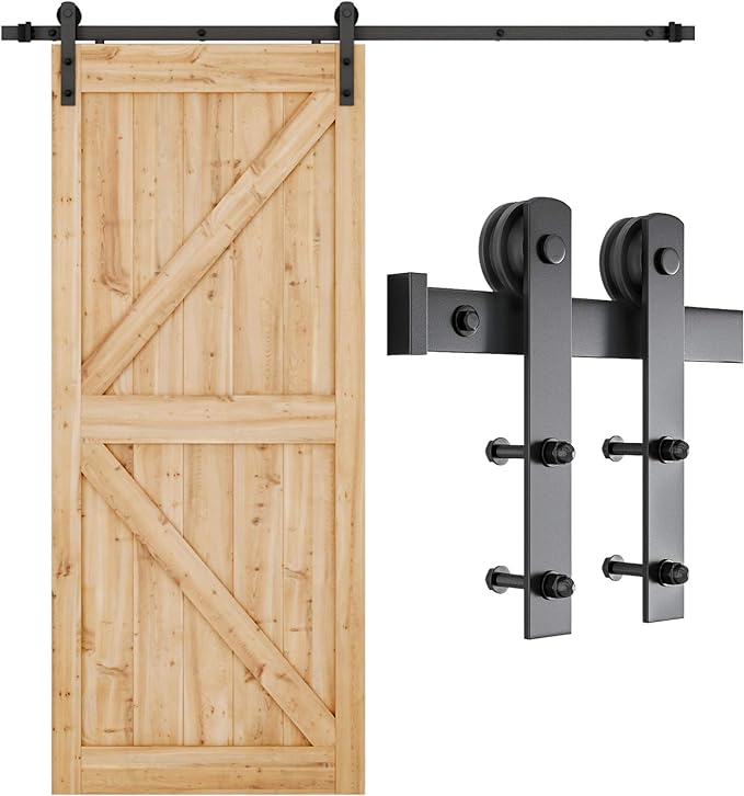 SMARTSTANDARD 6.6ft Sliding Barn Door Hardware kit, Fit 36-40" W Doorpanel | by SMARTSTANDARD