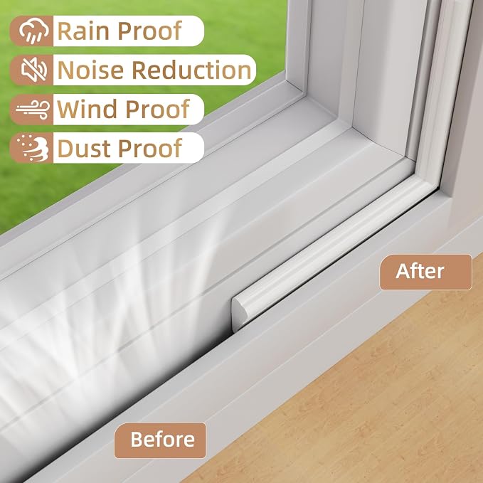 Kneelisa 196” Wedge-Shape Foam Window Weather Stripping Door Seal | - Image 7