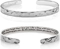Carviell Engraved Cuff Bracelets for Women – Inspirational, Friendship, Love, Mom, Daughter, Sister, Christian, Graduation, Memorial & Wedding Gifts – 80+ Phrases – Stainless Steel, Gift-Ready