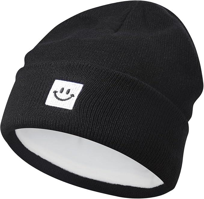 MaxNova 2 Pack Baby Beanie Fleece Lined Knit Toddler Hat for Girls Boys 0-8 Years