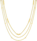Milla Layered Necklaces for Women – 14K Gold Plated or Silver Plated Dainty Necklace Stack, Trendy Triple Chain Necklace Set