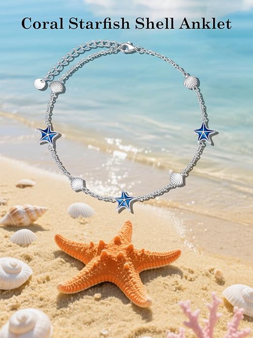 WINNICACA 925 Sterling Silver Anklets for Women Adjustable Beaded Butterfly Opal Anklet Bracelet Foot Chains Jewelry Gifts for Women Beach Birthday Christmas Gift