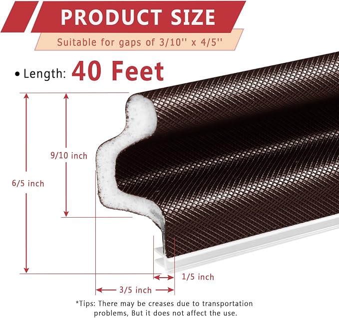 40 Feet Long Reach Weather Stripping Door Seal, V-Shaped Replacement Door Seal - Image 6