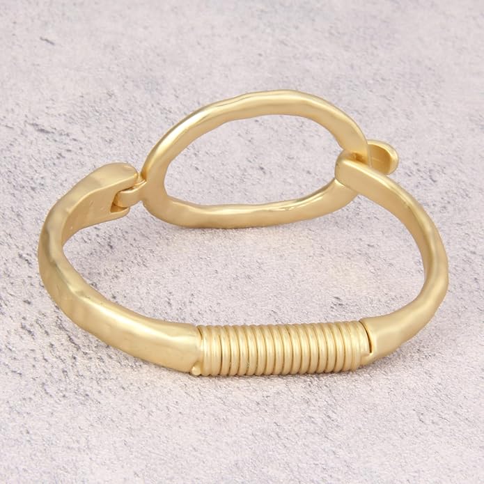 Gold Cuff Bracelet for Women Silver Beaded Bracelets Open Bangle Stackable Stretch Bead Bracelet Boho Jewelry Gifts for Wife Couple