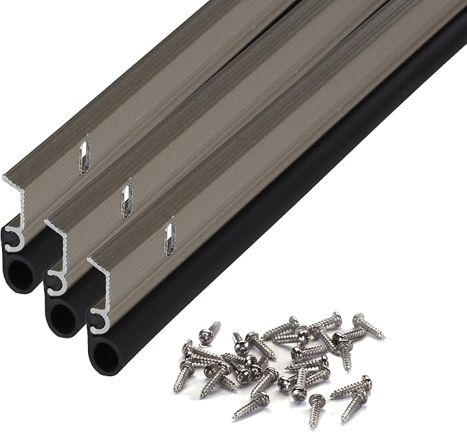 MD Building Aluminum and Vinyl Screw-On Top and Sides Door Seal Kit | Draft - Image 6