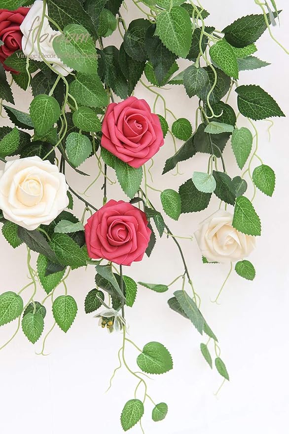 Artificial Flowers 25pcs Real Looking Champagne Foam Fake Roses - Image 6
