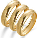 Chunky Gold Bangle Bracelets for Women, Dainty 14k Gold Plated Big Stackable Bangles Set, Trendy Statement Cuff Bracelet Stack Fashion Jewelry Christmas Gifts