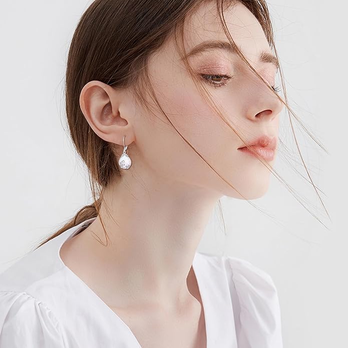 POPLYKE Celtic Filigree Teardrop Drop Dangle Earrings Sterling Silver Leverback Earrings Jewelry for Women