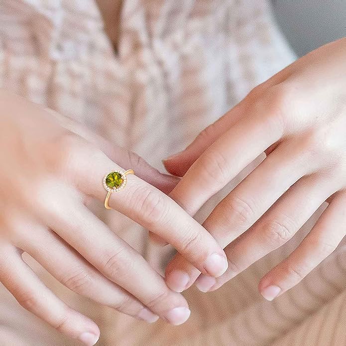 PAVOI 14K Gold Plated Crystal Birthstone Rings | Rings For Women