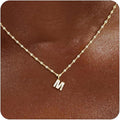 Initial Necklaces for Women,14K Gold Plated Necklaces, A-Z Letter Pendant Charm Necklace Trendy Dainty Hypoallergenic CZ Custom Personalized Name Necklace Gold Jewelry Birthday Christmas Gift for Her