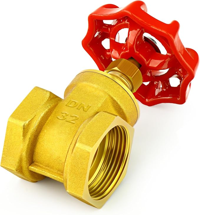 GASHER 1PCS 1-1/4 Inch Brass industrial Gate Valve, Heavy-duty Rotary Sluice - Image 7