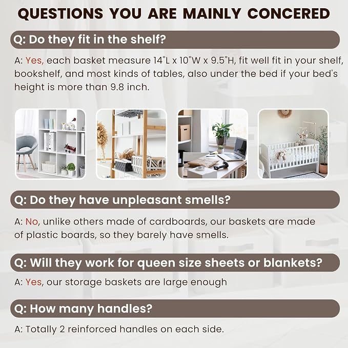 6 Pack Closet Organizers and Storage Bins, Cute Dorm Room Essentials - Image 7