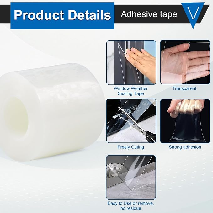 Window Insulation Tape for Winter Heavy Duty Weather Stripping Sealing Film - Image 3