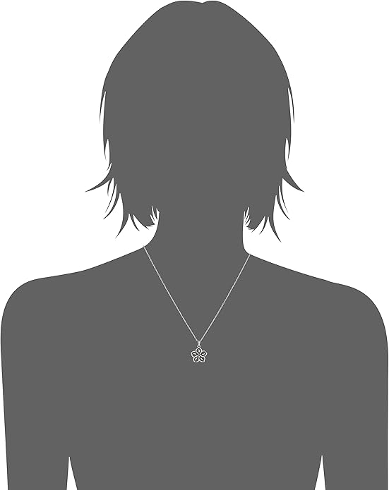 Amazon Collection Genuine or Created Gemstone Birthstone Flower Pendant Necklace with Chain in Sterling Silver, 18"
