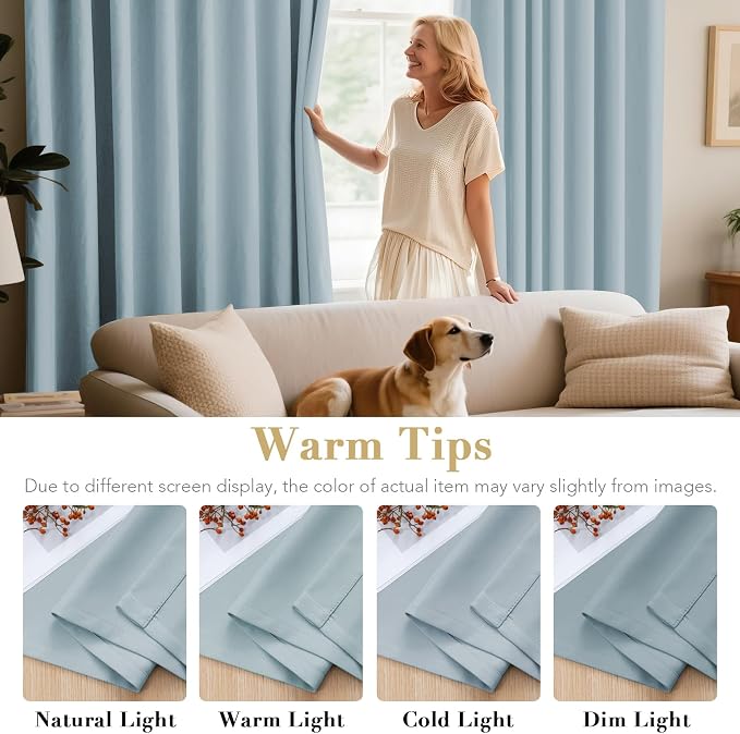 H.VERSAILTEX Light Blue Curtains - Image 5