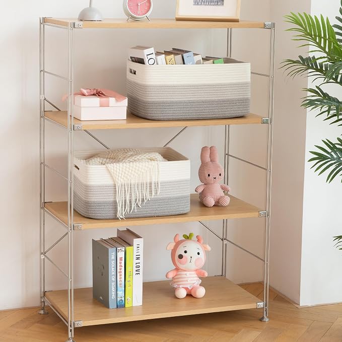 OIASKET Large Storage Basket for Organizing, Woven Rope Basket for Shelves - Image 5