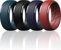 ThunderFit Men's Silicone Rings 10mm Wide 2.5mm Thick Rubber Bands, Breathable, Variety Multipack 1-10