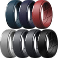 ThunderFit Men's Silicone Rings 10mm Wide 2.5mm Thick Rubber Bands, Breathable, Variety Multipack 1-10