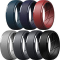 ThunderFit Men's Silicone Rings 10mm Wide 2.5mm Thick Rubber Bands, Breathable, Variety Multipack 1-10