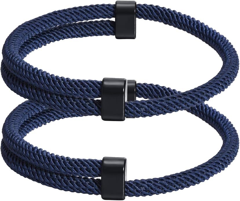 TempBeau Nautical Braided Rope Bracelets Set - 6 Pcs Adjustable Braided Cord Bracelet, Handmade Navy Marine String Bracelet with Metal Knot, Men Women Braided Bracelets Gifts