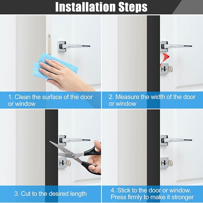 Draft Seal Tape for Doors and Windows 2 in x 20 Ft Silicone Weather Stripping - Image 5