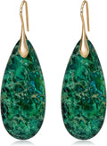 Natural Stone Earrings Waterdrop Stone Dangle Earrings for Women