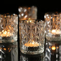 72 Pack Votive Candle Holders, Vintage Glass Clear Candle Holder by Uniteland