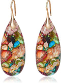 Natural Stone Earrings Waterdrop Stone Dangle Earrings for Women