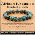 AD Beads Handmade Gemstone Stretch Elastic Bracelet Crystal Healing Reiki Nature's Beauty and Spiritual Essence Unisex