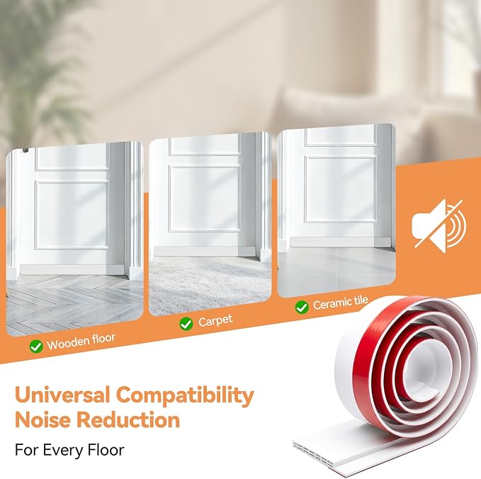 Ohuhu Wide 3.4" Door Draft Stopper, 1.4" Adhesive Weather Stripping Seal | 39" - Image 7