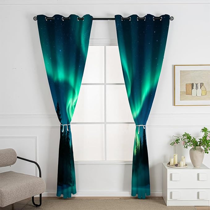 Aurora Forest Curtains 2 Panels - Image 2