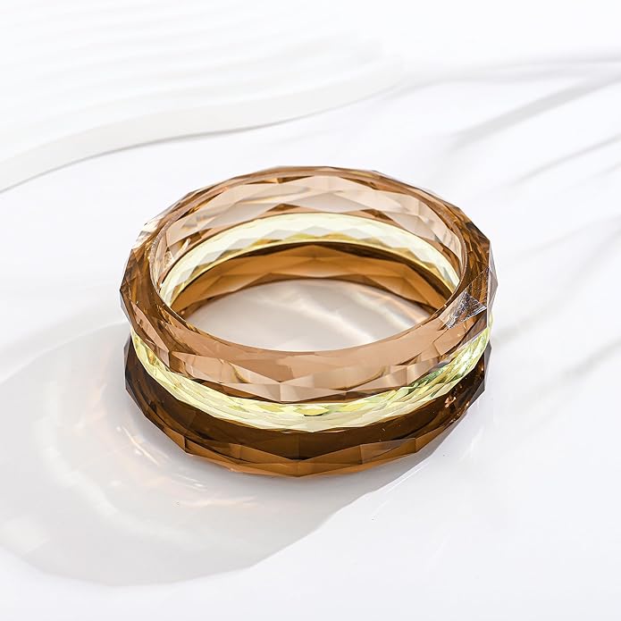 Acrylic Resin Bangles Bracelets for Women Wide Irregular Geometric Wristband Statement Bracelet Punk Chunky Acrylic Resin Bangle