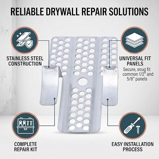 Fafeicy Drywall Repair Clips, 1/2 and 5/8 Inch Stainless Steel Fasteners - Image 7
