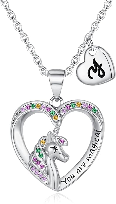Unicorn Necklace for Girls Gifts for Girls Little Girl Jewelry Birthday Gift for Girl Daughter Granddaughter Niece-No tarnish, No reactions for sensitive skin Hypoallergenic