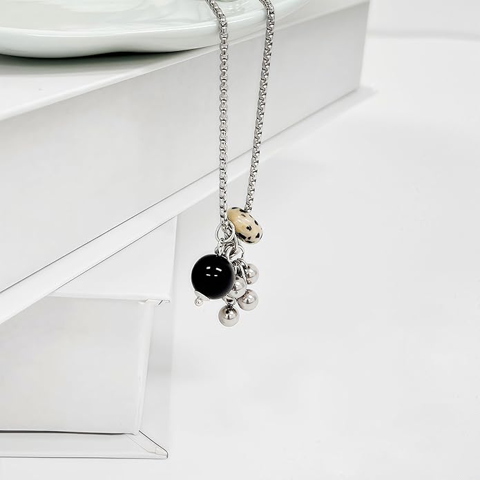 Snake Butterfly Necklace for Women Y2k Irregular Round Bead Pendant Women's Jewelry