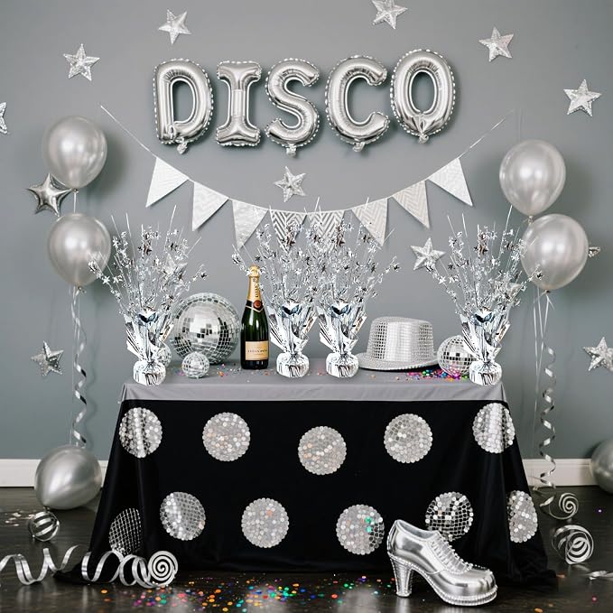 12 Pcs Metallic Foil Spray Centerpiece Party Star Table Decoration Brust - Image 4