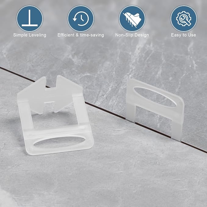 1000 Tile Spacers 1/16 Inch Tile Leveling Clips - Image 3