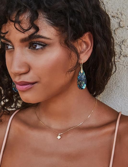 Natural Stone Earrings Waterdrop Stone Dangle Earrings for Women